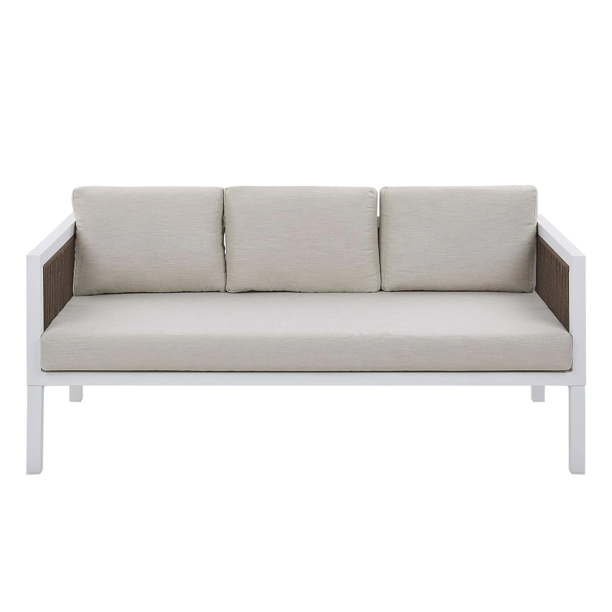 Beliani - BORELLO - Loungeset Voor 5 - Wit - Aluminium 8 Beliani - BORELLO - Loungeset Voor 5 - Wit - Aluminium - Afbeelding 6