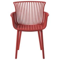 Beliani - PESARO - Tuinstoel Set Van 4 - Rood - Polypropyleen -Meubels Voor Thuis 9446721