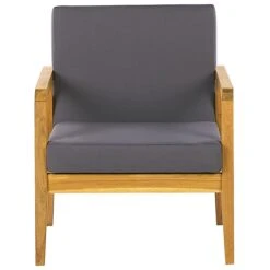 Beliani - PALLANO - Loungeset - Lichte Houtkleur - Acaciahout -Meubels Voor Thuis 9447323