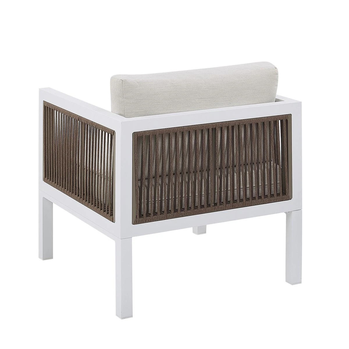 Beliani - BORELLO - Loungeset Voor 5 - Wit - Aluminium 7 Beliani - BORELLO - Loungeset Voor 5 - Wit - Aluminium - Afbeelding 5