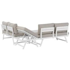 Beliani - COCCORINO - Loungeset Voor 5 - Grijs - Aluminium -Meubels Voor Thuis 9449782