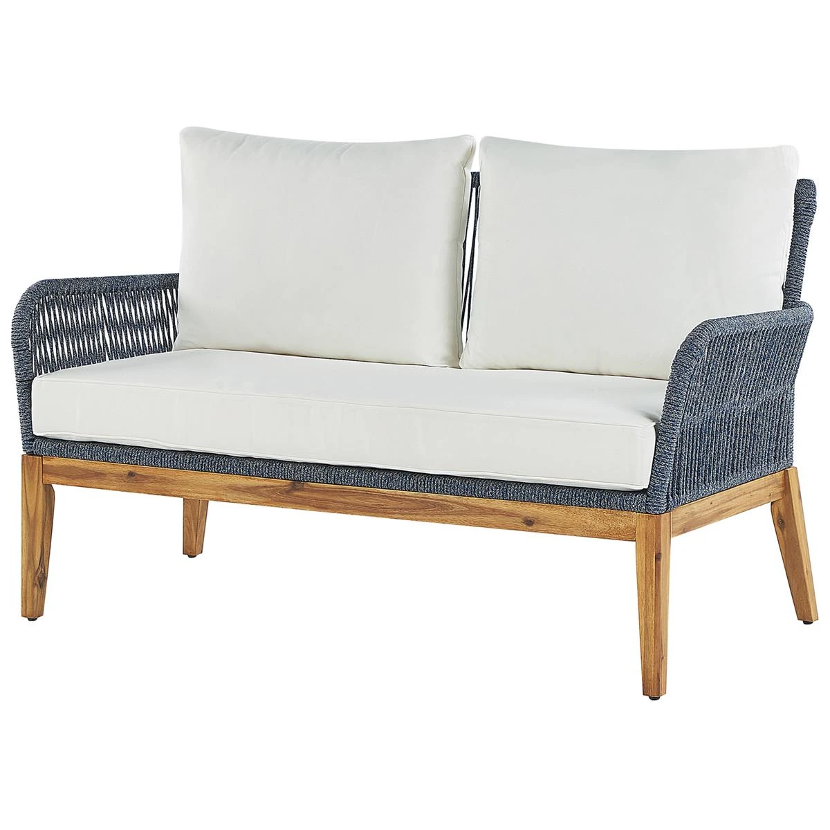 Beliani - MERANO - Loungeset Voor 4 - Wit - Acaciahout 6 Beliani - MERANO - Loungeset Voor 4 - Wit - Acaciahout - Afbeelding 4