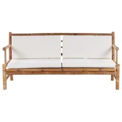 Beliani - RICCIONE - Loungeset Voor 4 - Lichte Houtkleur - Bamboehout -Meubels Voor Thuis 9450243