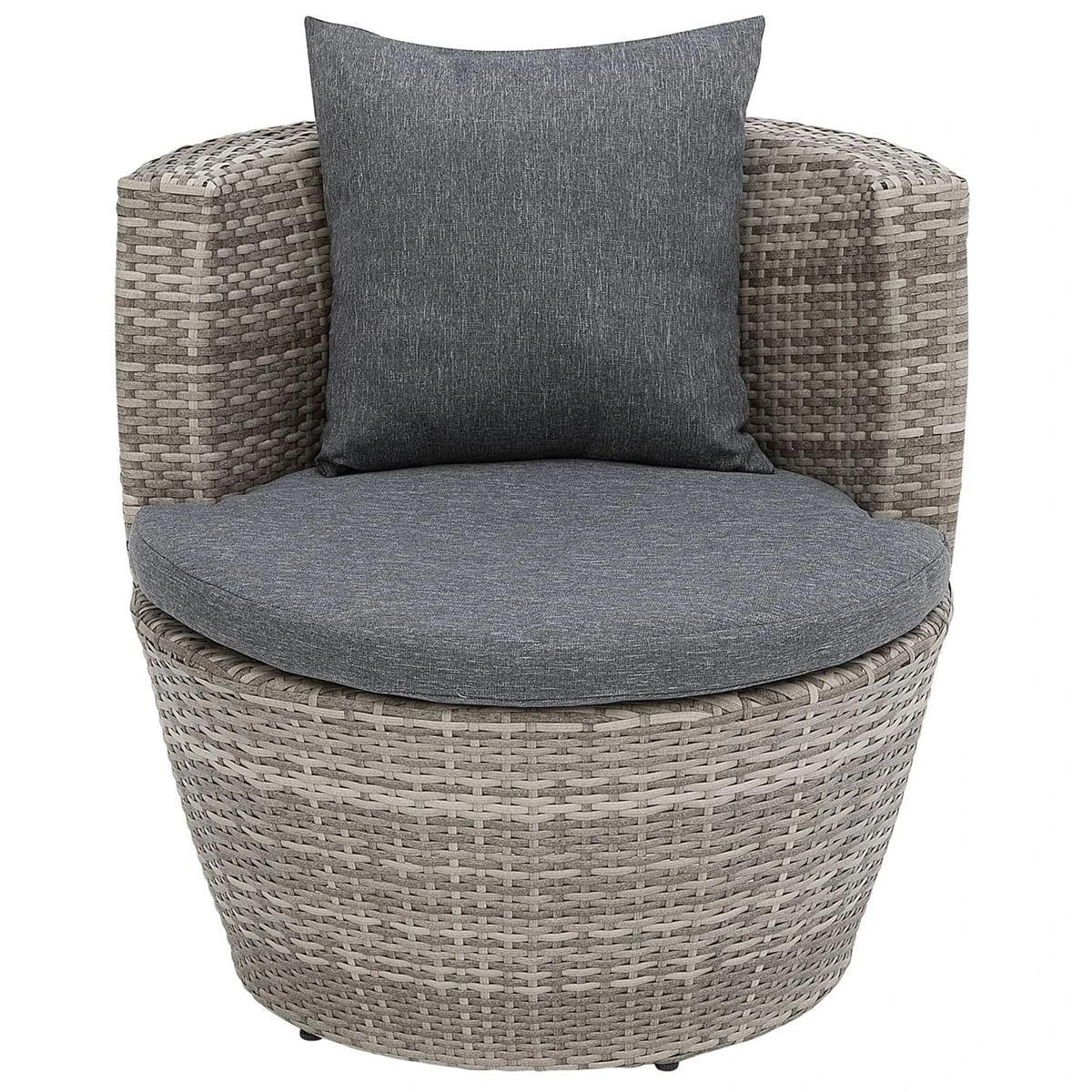 Beliani - CAPRI - Bistroset Voor 2 - Grijs - PE Rotan 5 Beliani - CAPRI - Bistroset Voor 2 - Grijs - PE Rotan - Afbeelding 3