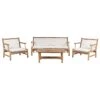 Beliani - RICCIONE - Loungeset Voor 4 - Lichte Houtkleur - Bamboehout 2 Beliani - RICCIONE - Loungeset Voor 4 - Lichte Houtkleur - Bamboehout -Meubels Voor Thuis 9451649