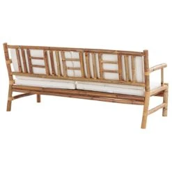 Beliani - RICCIONE - Loungeset Voor 4 - Lichte Houtkleur - Bamboehout -Meubels Voor Thuis 9451690