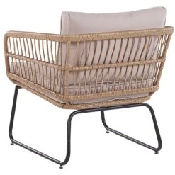 Beliani - RAVELLO - Loungeset Voor 4 - Natuurlijk - PE Rotan -Meubels Voor Thuis 9451694