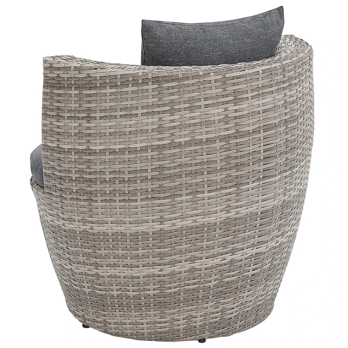 Beliani - CAPRI - Bistroset Voor 2 - Grijs - PE Rotan 6 Beliani - CAPRI - Bistroset Voor 2 - Grijs - PE Rotan - Afbeelding 4