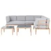 Beliani - RIMA III - Loungeset Voor 6 - Grijs - Polyester -Meubels Voor Thuis 9454410