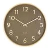 Karlsson Pure Wood Grain Klok - Mosgroen 2 Karlsson Pure Wood Grain Klok - Mosgroen -Meubels Voor Thuis 9459781