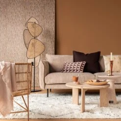 By FonQ Ribbon 3-zitsbank - Mink - Rib -Meubels Voor Thuis 9460495