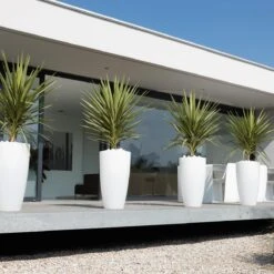 Elho Pure Soft Round High Bloempot Ø 50 Cm - Wit -Meubels Voor Thuis 9464708