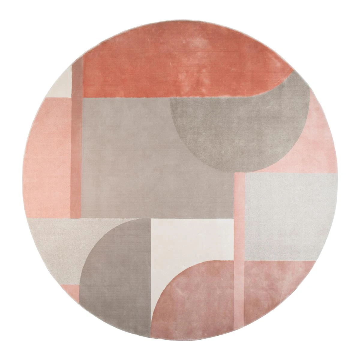 Zuiver Hilton Vloerkleed Ø 240 Cm - Roze 3 Zuiver Hilton Vloerkleed Ø 240 Cm - Roze