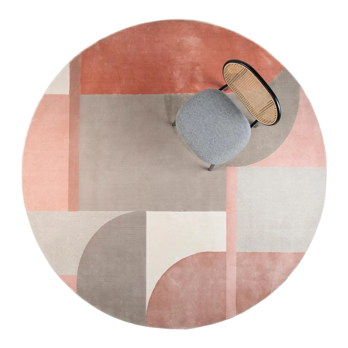 Zuiver Hilton Vloerkleed Ø 240 Cm - Roze 9 Zuiver Hilton Vloerkleed Ø 240 Cm - Roze - Afbeelding 7
