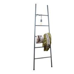 LOFT42 Trap Decoratie Ladder - Metaal - Mat Zwart - 175x50x4 -Meubels Voor Thuis 9470476