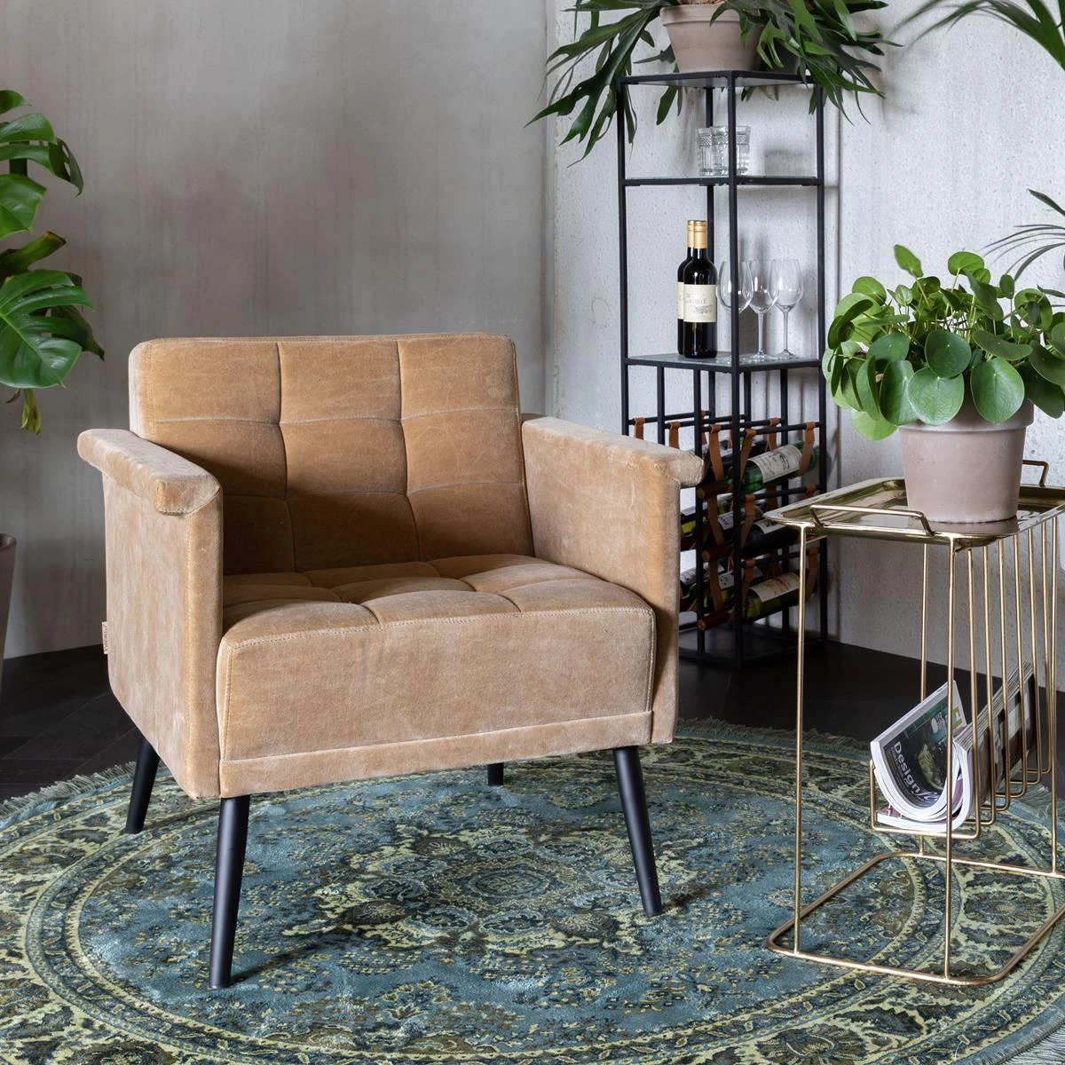 Dutchbone Bodega Vloerkleed Ø 175 Cm - Groen 4 Dutchbone Bodega Vloerkleed Ø 175 Cm - Groen - Afbeelding 2