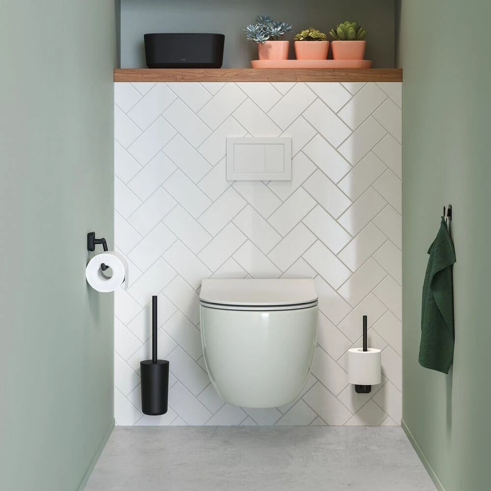 Tiger Carv Toiletborstel Met Muurhouder - Zwart 4 Tiger Carv Toiletborstel Met Muurhouder - Zwart - Afbeelding 2