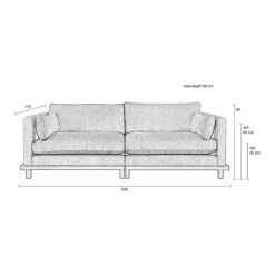 Zuiver Blossom 3-zitsbank - Sand -Meubels Voor Thuis 9478666