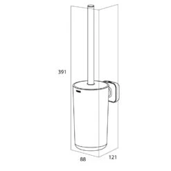 Tiger Carv Toiletborstel Met Muurhouder - Zwart 11 Tiger Carv Toiletborstel Met Muurhouder - Zwart -Meubels Voor Thuis 9478673