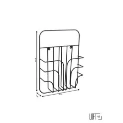 LOFT42 Rowan Tijdschriftenrek - Zwart - Metaal -Meubels Voor Thuis 9478743