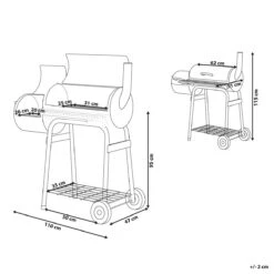 Beliani - SATAH - Houtskoolgrill - Zwart - Staal -Meubels Voor Thuis 9479680