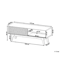 Beliani - TOLEDO - TV-meubel - Donkere Houtkleur - MDF -Meubels Voor Thuis 9479745