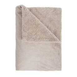 Mistral Home - Plaid-Polyester-Corduroy Sherpa-150x200 Cm-Beige
