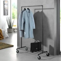 ACAZA Kledingrek Zwart -Meubels Voor Thuis 9483765