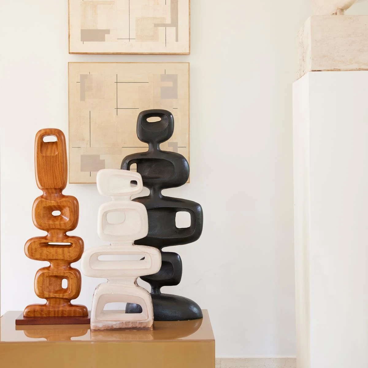 HKliving Sculpture Ornament - Reactive Brown 4 HKliving Sculpture Ornament - Reactive Brown - Afbeelding 2