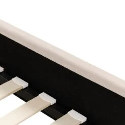 Beliani - AMBILLOU - Bed - Lichtbeige - 160 X 200 Cm - Polyester -Meubels Voor Thuis 9484471