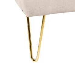 Beliani - AMBILLOU - Bed - Lichtbeige - 160 X 200 Cm - Polyester -Meubels Voor Thuis 9484473