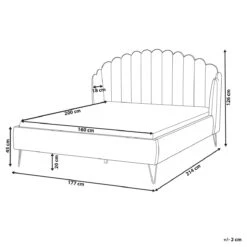 Beliani - AMBILLOU - Bed - Lichtbeige - 160 X 200 Cm - Polyester -Meubels Voor Thuis 9484478