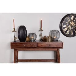 Clayre & Eef Kandelaar Aap 32 Cm Goudkleurig Zwart Kunststof Metaal -Meubels Voor Thuis 9484922