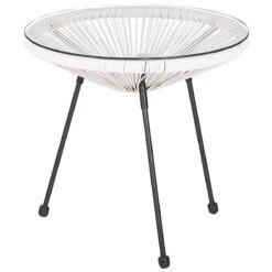 Beliani - ACAPULCO II - Bistroset Voor 2 - Wit - PE Rotan -Meubels Voor Thuis 9487755