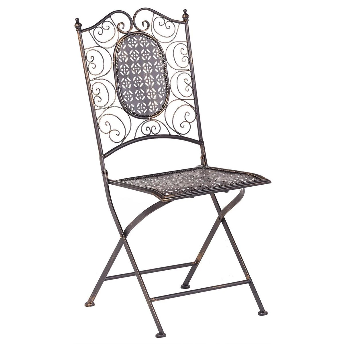 Beliani - BORMIO - Bistroset Voor 2 - Zwart - IJzer 7 Beliani - BORMIO - Bistroset Voor 2 - Zwart - IJzer - Afbeelding 5