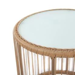 Beliani - LABICO - Bistroset Voor 2 - Natuurlijk - PE Rotan -Meubels Voor Thuis 9487837