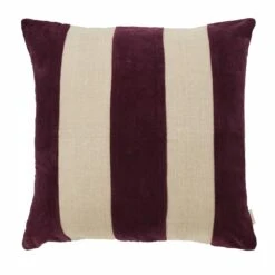 By FonQ Stripe Sierkussen 50 X 50 Cm - Aubergine