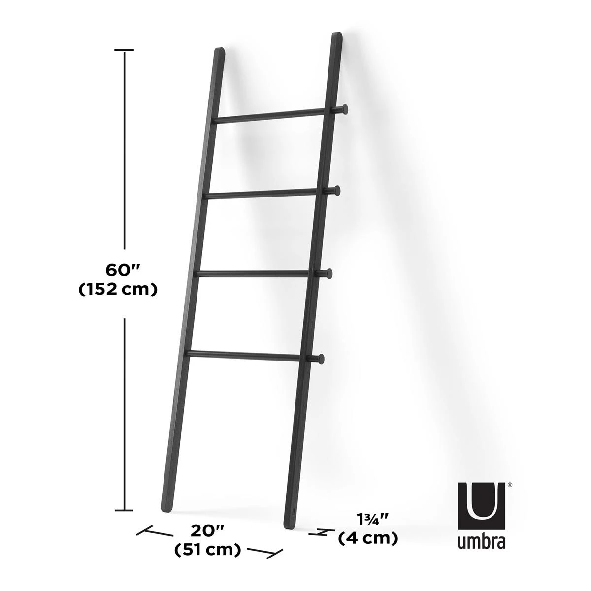 Umbra Leana Ladder H 152 - Zwart 14 Umbra Leana Ladder H 152 - Zwart - Afbeelding 12