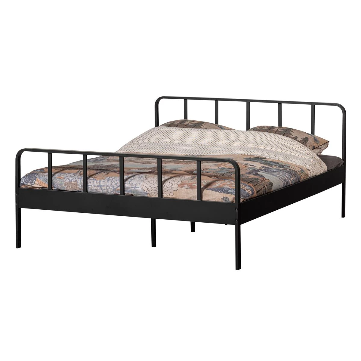 WOOOD Tweepersoonsbed Mees - Metaal - Zwart - 90x208x165 8 WOOOD Tweepersoonsbed Mees - Metaal - Zwart - 90x208x165 - Afbeelding 6