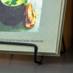 QUVIO Boekenstandaard Metaal - Zwart -Meubels Voor Thuis 9495820