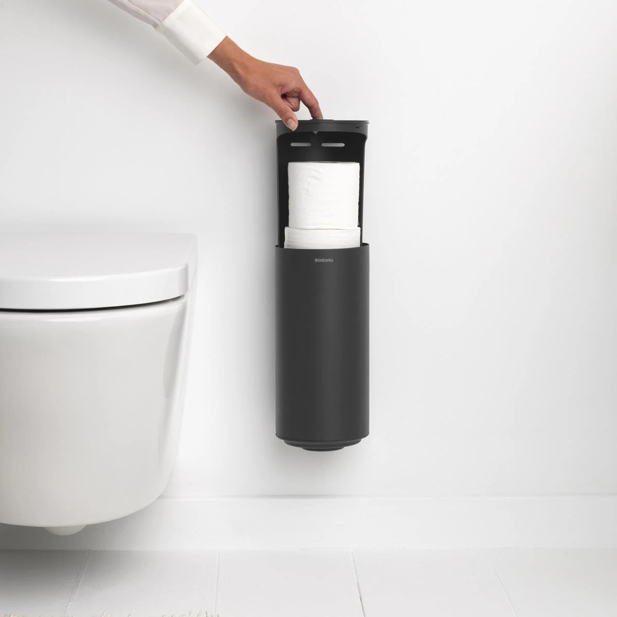 Brabantia MindSet Reserverolhouder - Mineral Infinite Grey 6 Brabantia MindSet Reserverolhouder - Mineral Infinite Grey - Afbeelding 4