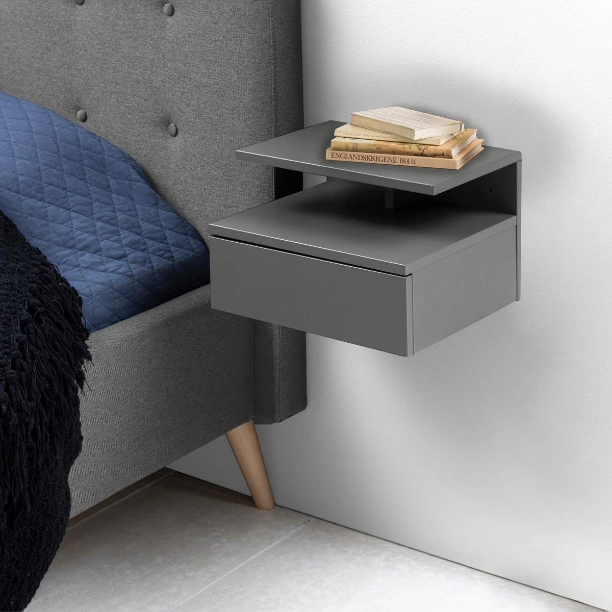 By FonQ Basic Zoey Nachtkastje - Grijs 4 By FonQ Basic Zoey Nachtkastje - Grijs - Afbeelding 2