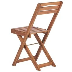 Beliani - LENOLA - Bistroset Voor 2 - Lichte Houtkleur - Acaciahout -Meubels Voor Thuis 9505470