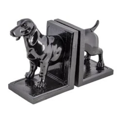 Clayre & Eef Boekensteunen Set Van 2 Hond 25x9x15 Cm Zwart Kunststof 9 Clayre & Eef Boekensteunen Set Van 2 Hond 25x9x15 Cm Zwart Kunststof -Meubels Voor Thuis 9506127