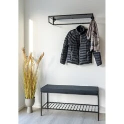 Artichok Karen Houten Bankje Zwart - 100 X 36 Cm -Meubels Voor Thuis 9519032