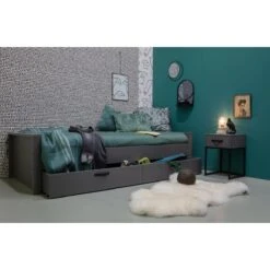 WOOOD Morris Bed Incl. Bedlade|lattenrol - Grenen - Leem -Meubels Voor Thuis 9522227