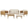 Beliani - BARATTI - Loungeset Voor 4 - Lichte Houtkleur - Acaciahout -Meubels Voor Thuis 9527979