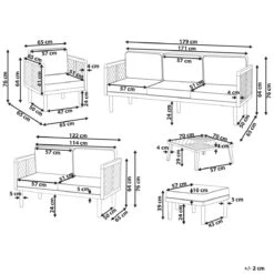 Beliani - BARATTI - Loungeset Voor 6 - Lichte Houtkleur - Acaciahout 23 Beliani - BARATTI - Loungeset Voor 6 - Lichte Houtkleur - Acaciahout -Meubels Voor Thuis 9528008