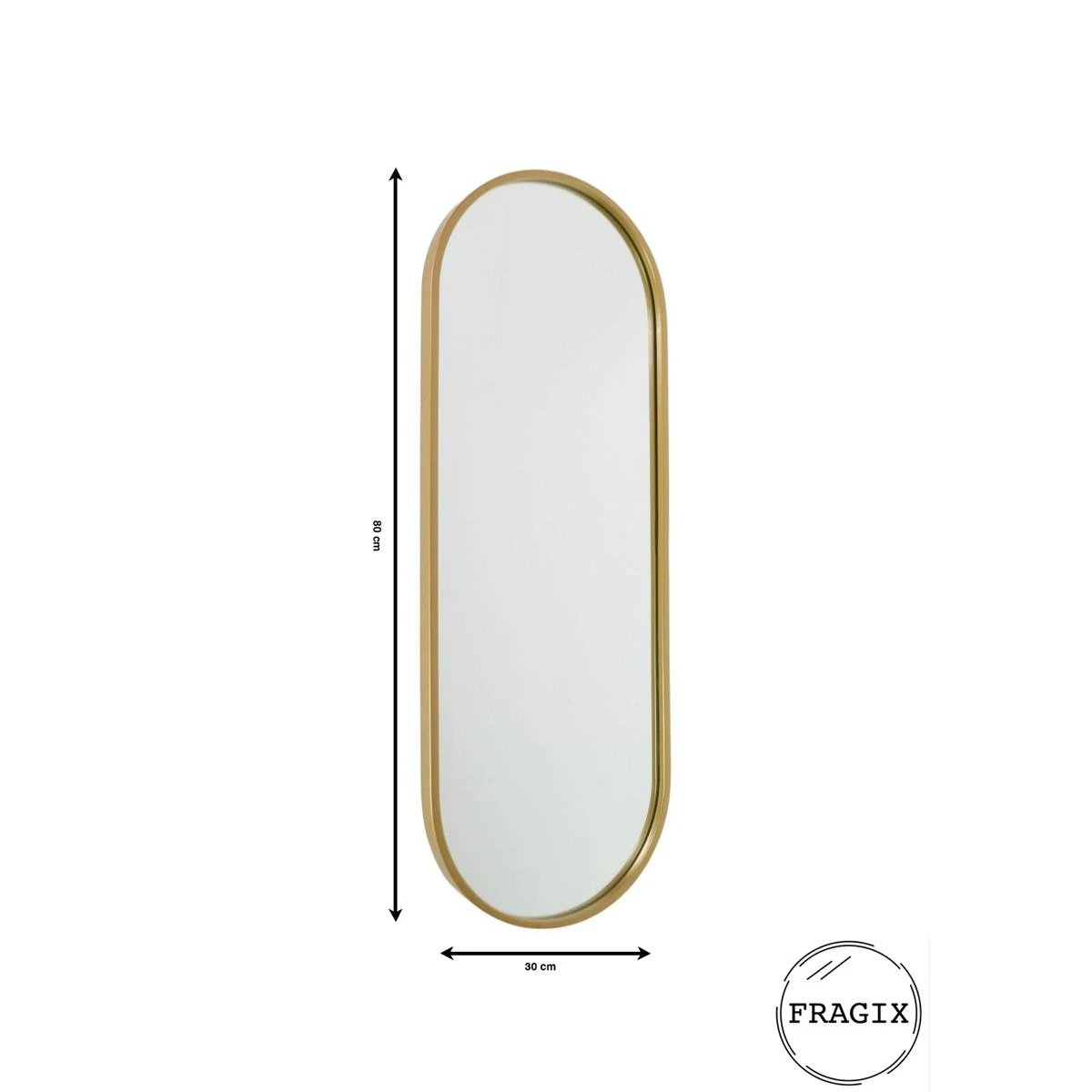 Fragix Boston Spiegel Ovaal - Goud - Metaal - 80x30 7 Fragix Boston Spiegel Ovaal - Goud - Metaal - 80x30 - Afbeelding 5