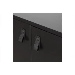 Vtwonen Lower Case 2-deurs - Grenen - Zwart - 41x81x35 -Meubels Voor Thuis 9545132